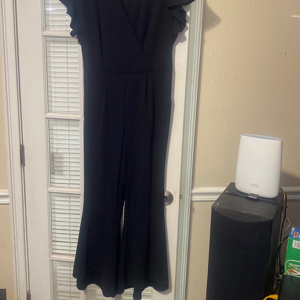 Black flare leg jumper